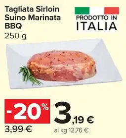 Carrefour Market Tagliata Sirloin Suino Marinata BBQ offerta