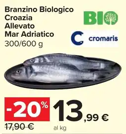 Carrefour Market Branzino Biologico Croazia Allevato Mar Adriatico offerta