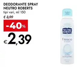Bennet NEUTRO ROBERTS Deodorante spray offerta