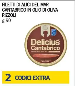 Bennet Delicius Filetti di alici del mar cantabrico in olio di oliva rizzoli offerta
