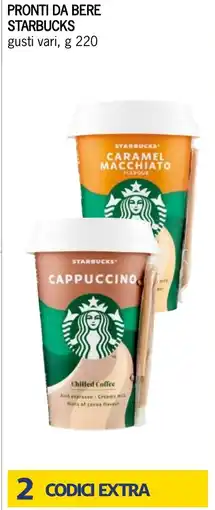 Bennet STARBUCKS pronti da bere offerta