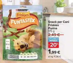 Carrefour Snack per Cani Friskies Purina offerta
