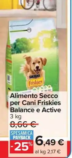 Carrefour Alimento Secco per Cani Friskies Balance e Active offerta