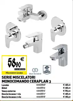 Tecnomat Serie miscelatori monocomando ceraplan 3 offerta
