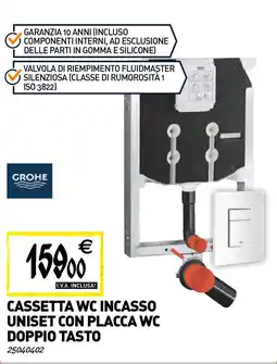 Tecnomat GROHE Cassetta wc incasso uniset con placca wc doppio tasto offerta