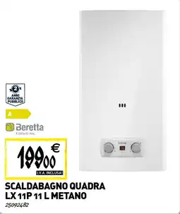 Tecnomat Beretta Scaldabagno quadra lx 11p 11 L metano offerta