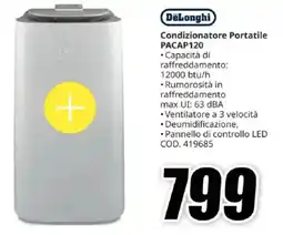 MediaWorld DeLonghi Condizionatore Portatile PACAP120 offerta
