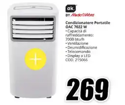 MediaWorld ok. Condizionatore Portatile OAC 7022 W offerta
