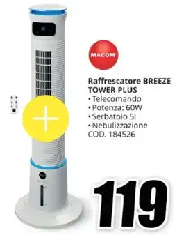 MediaWorld Raffrescatore BREEZE TOWER PLUS offerta