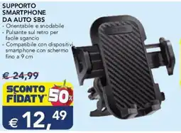Esselunga SUPPORTO SMARTPHONE DA AUTO SBS offerta