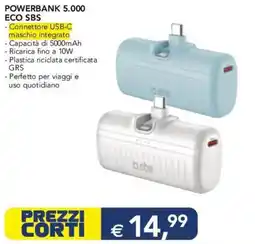 Esselunga POWERBANK 5.000 ECO SBS offerta