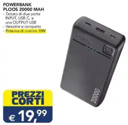 Esselunga POWERBANK PLOOS 20000 MAH offerta