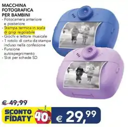 Esselunga Macchina fotografica per bambini offerta