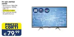 Esselunga TV LED UNITED 24H44 offerta