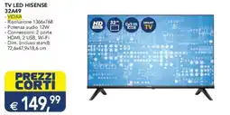 Esselunga TV LED HISENSE 32A49 offerta