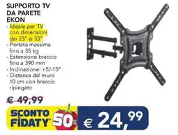 Esselunga Supporto tv da parete ekon offerta
