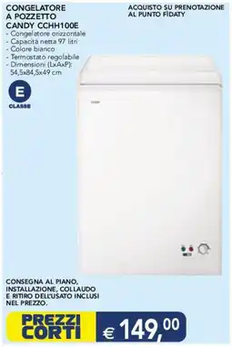 Esselunga CONGELATORE A POZZETTO CANDY CCHH100E offerta