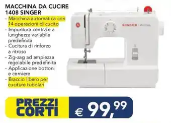 Esselunga MACCHINA DA CUCIRE 1408 SINGER offerta