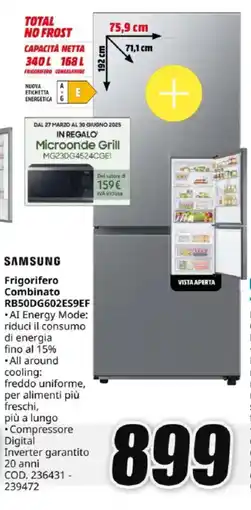 MediaWorld SAMSUNG Frigorifero Combinato RB50DG602ES9EF offerta