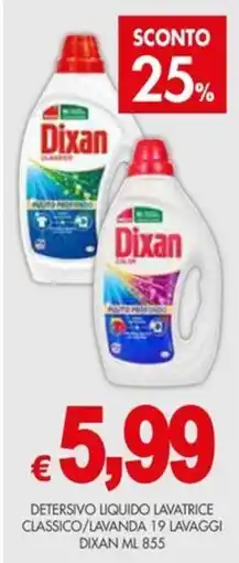 PrestoFresco Dixan detersivo liquido lavatrice classico/lavanda 19 lavaggi offerta