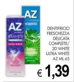 PrestoFresco Az dentifricio freschezza delicata complete/ 3d white ultra white offerta