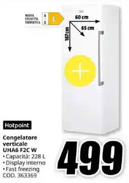 MediaWorld Hotpoint Congelatore verticale UHA6 F2C W offerta