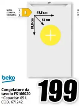 MediaWorld beko Congelatore da tavolo FS166020 offerta