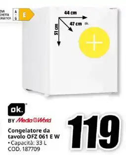MediaWorld ok. Congelatore da tavolo OFZ 061 E W offerta