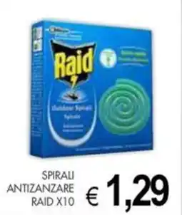 PrestoFresco Raid spirali antizanzare x 10 offerta