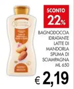 PrestoFresco Spuma di sciampagna bagnodoccia idratante latte di mandorla offerta