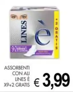 PrestoFresco Lines assorbenti con au è x9+2 gratis offerta