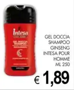 PrestoFresco Intesa gel doccia shampoo ginseng pour homme offerta
