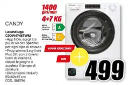 MediaWorld CANDY Lavasciuga CSOW4746TWM offerta