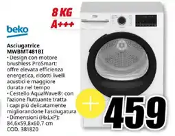 MediaWorld beko Asciugatrice MWBMT481BI offerta