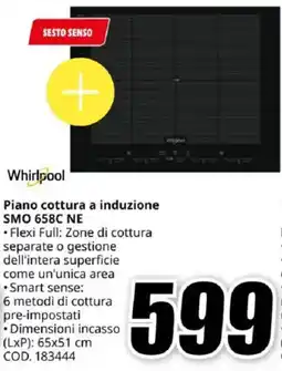 MediaWorld Whirlpool Piano cottura a induzione SMO 658C NE offerta