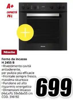 MediaWorld Miele Forno da incasso H 2455 B offerta