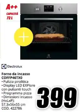 MediaWorld Electrolux Forno da incasso COFFP46TX0 offerta