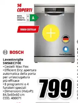 MediaWorld BOSCH Lavastoviglie SMS6ECI10E offerta
