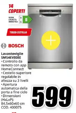 MediaWorld BOSCH Lavastoviglie SMS4EVI08E offerta