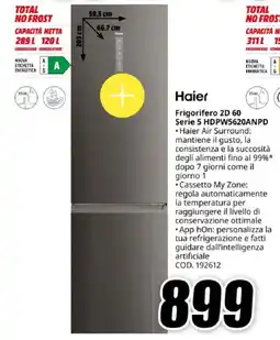 MediaWorld Haier Frigorifero 2D 60 Serie 5 HDPW5620ANPD offerta