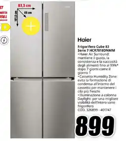 MediaWorld Haier Frigorifero Cube 83 Serie 7 HCR7818DNMM offerta