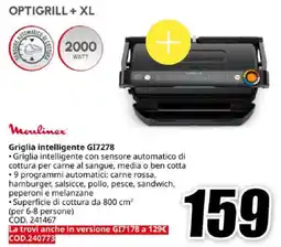MediaWorld Moulinex Griglia intelligente GI7278 offerta