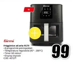 MediaWorld Girmi Friggitrice ad aria FG79 offerta