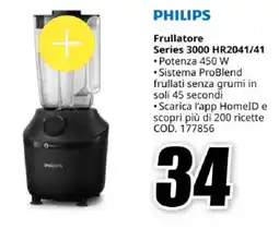 MediaWorld PHILIPS Frullatore Series 3000 HR2041/41 offerta