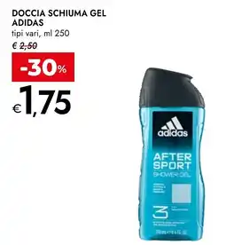 Bennet Adidas doccia schiuma gel offerta
