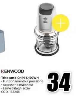 MediaWorld KENWOOD Tritatutto CHP61.100WH offerta