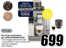 MediaWorld DeLonghi Macchina automatica per caffè EXAM440.55.BG offerta