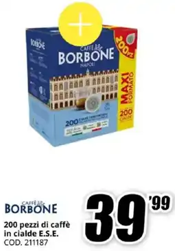 MediaWorld CAFFE & BORBONE 200 pezzi di caffè in cialde E.S.E. offerta