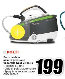 MediaWorld POLTI Ferro caldaia ad alta pressione Vaporella Next VN18.40 offerta