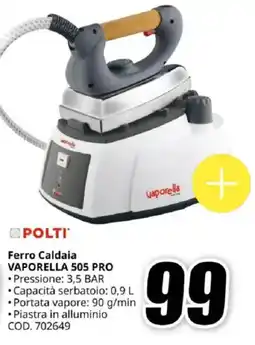 MediaWorld POLTI Ferro Caldaia VAPORELLA 505 PRO offerta